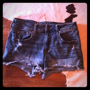 American eagle super stretch X denim shorts size 6